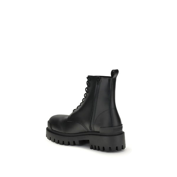 Schwarze Kalbshaut Bos Taurus Schnürstiefel