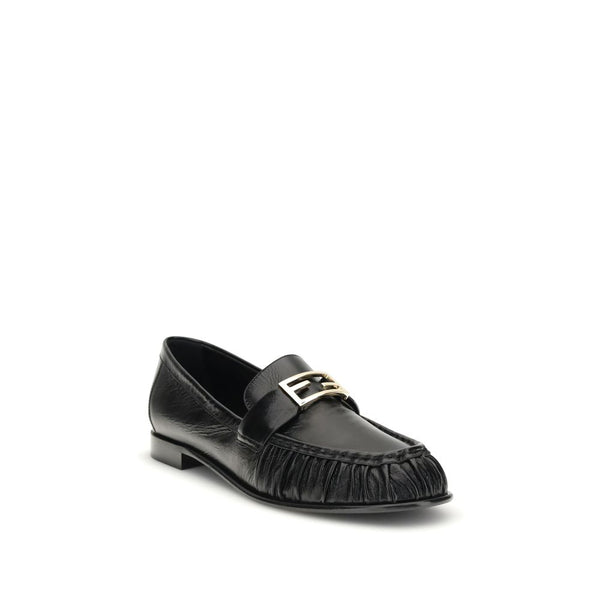 Schwarze Kalbsleder Bos Taurus Slip-On Loafers