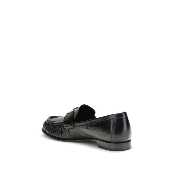 Schwarze Kalbsleder Bos Taurus Slip-On Loafers