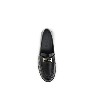 Schwarze Kalbsleder Bos Taurus Slip-On Loafers