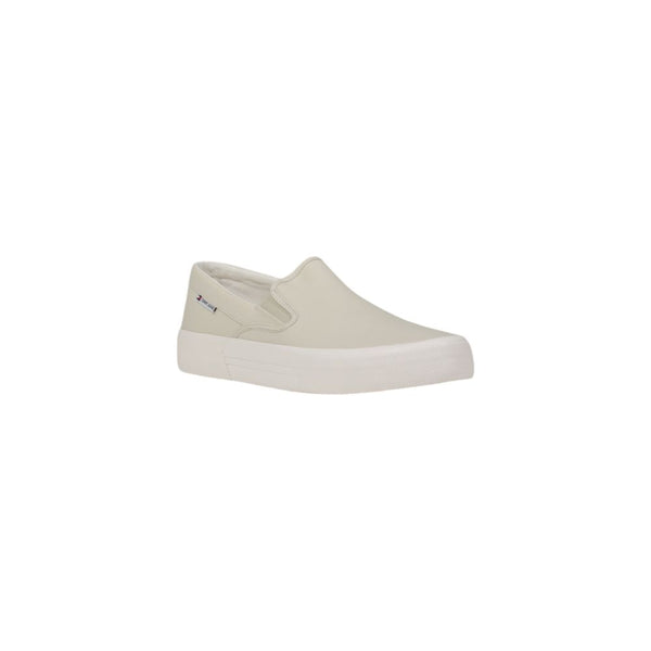 Beige Slip-On Loafer aus recyceltem Baumwoll-Canvas