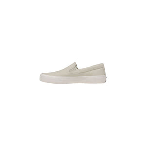 Beige Slip-On Loafer aus recyceltem Baumwoll-Canvas
