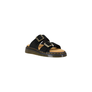 Schwarze Ledersandalen