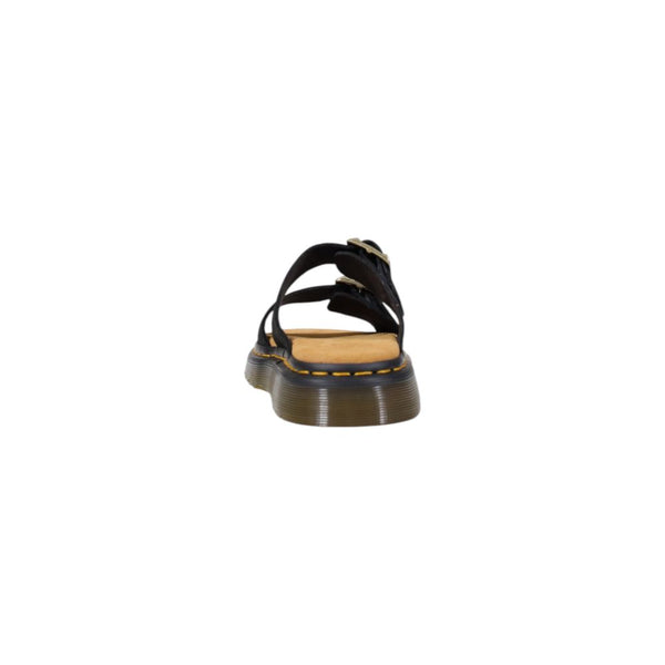 Schwarze Ledersandalen