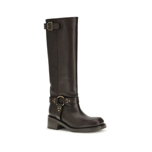 Braune Kalbshaut Bos Taurus Schnürstiefel