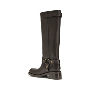 Braune Kalbshaut Bos Taurus Schnürstiefel