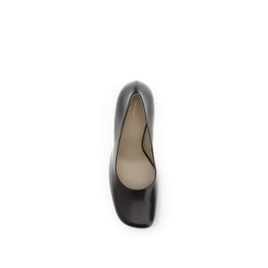 Braune Kalbshaut Bos Taurus Plateau-Pumps
