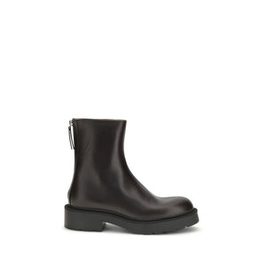 Braune Kalbshaut Bos Taurus Stiefeletten