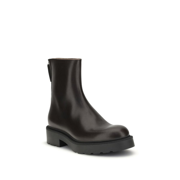 Braune Kalbshaut Bos Taurus Stiefeletten