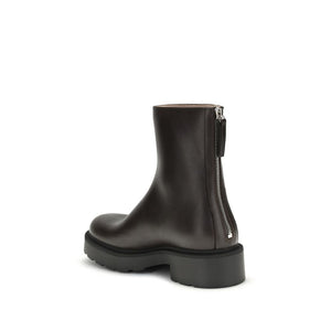 Braune Kalbshaut Bos Taurus Stiefeletten