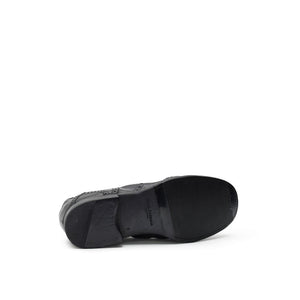 Schwarze Leder-Chelsea-Boots
