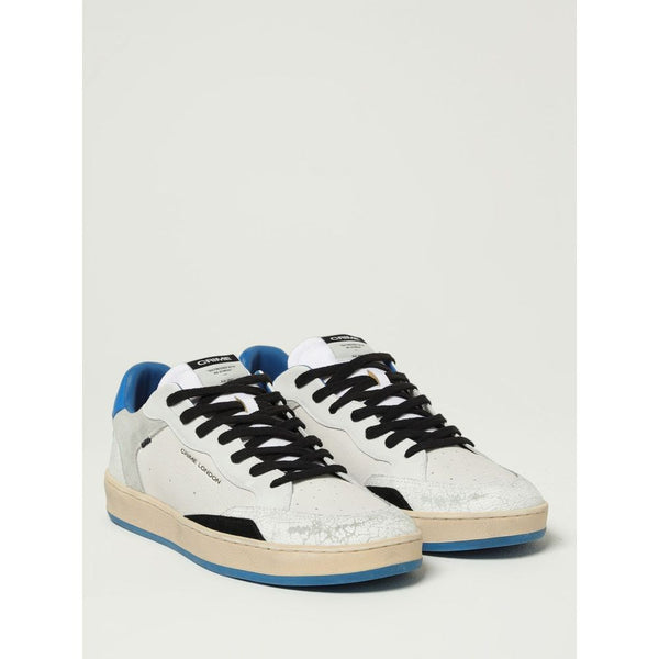 Weiße Leder-Sneaker mit niedrigem Schaft