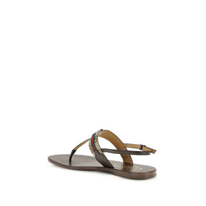 Braune Kalbsleder Bos Taurus Sandalen