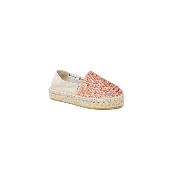 Espadrilles aus Leinen mit Plattform und Metallic-Garn