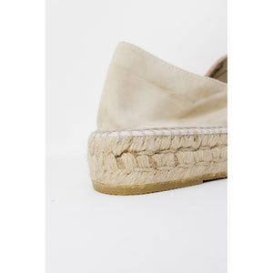 Espadrilles aus Leinen mit Plattform und Metallic-Garn