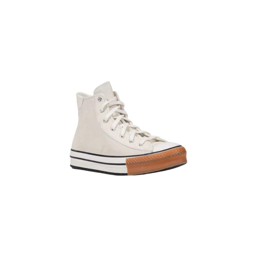 Weiße Leder-High-Top-Sneaker