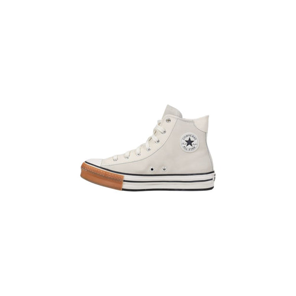 Weiße Leder-High-Top-Sneaker