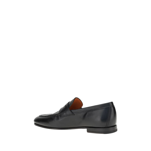Schwarze Loafer aus Kalbshaut Bos Taurus