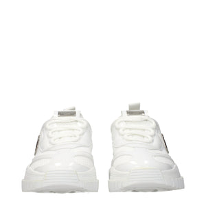 Weiße Chunky Sneakers aus Stoff