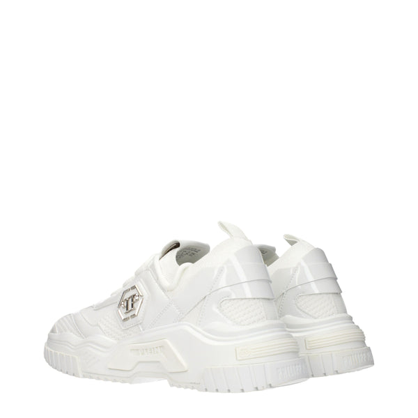 Weiße Chunky Sneakers aus Stoff