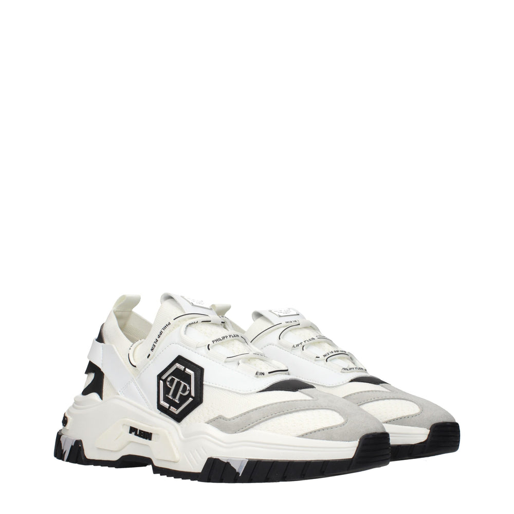 Weiße Chunky Sneaker aus Stoff