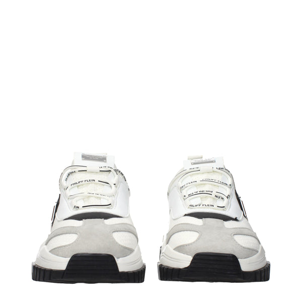Weiße Chunky Sneaker aus Stoff