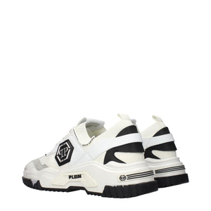 Weiße Chunky Sneaker aus Stoff