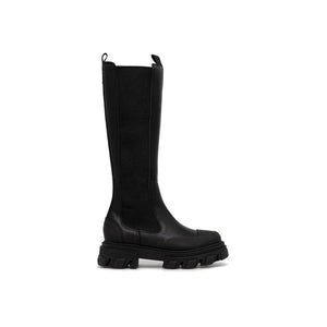 Schwarze vegane Leder-Chelsea-Boots