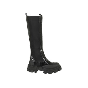 Schwarze Chelsea-Boots aus veganem Leder