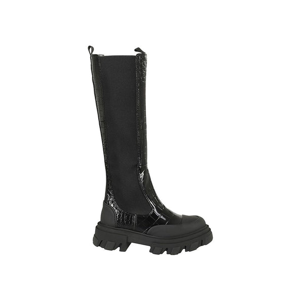 Schwarze Chelsea-Boots aus veganem Leder