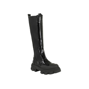 Schwarze Chelsea-Boots aus veganem Leder
