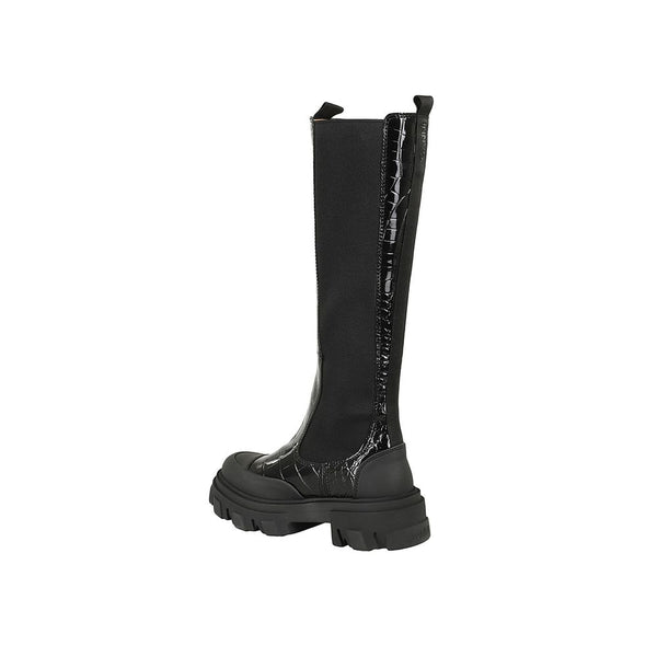 Schwarze Chelsea-Boots aus veganem Leder