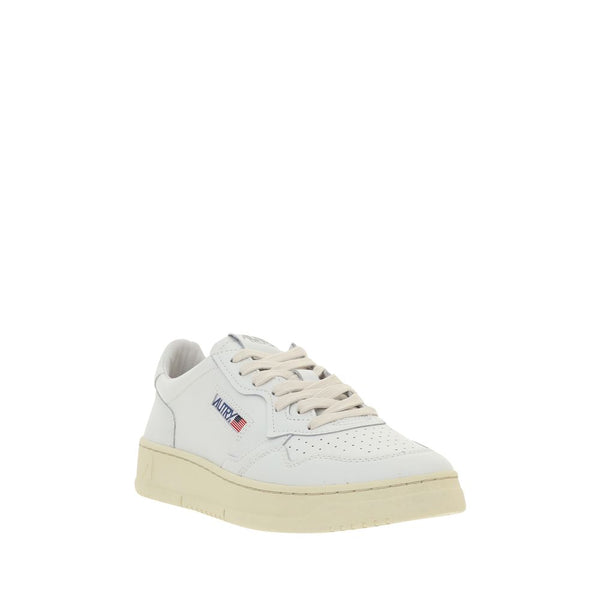 Weiße Kalbsleder Bos Taurus Sneakers