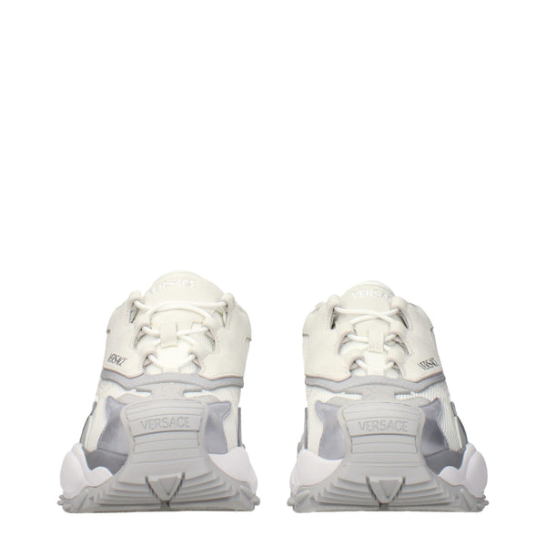 Weiße Chunky Sneakers aus Stoff