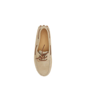 Beige Kalbsleder Bos Taurus Slip-On Loafer
