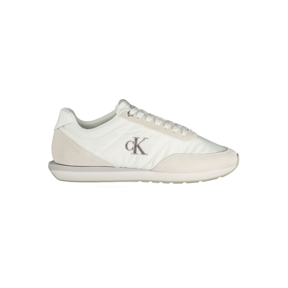 Weiße Polyester-Sneaker für Herren
