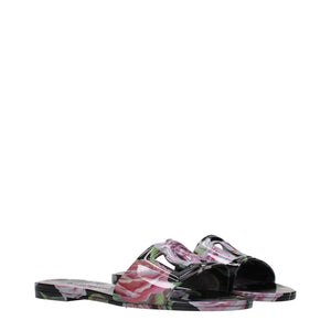 Baumwoll-Hausschuhe in Schwarz