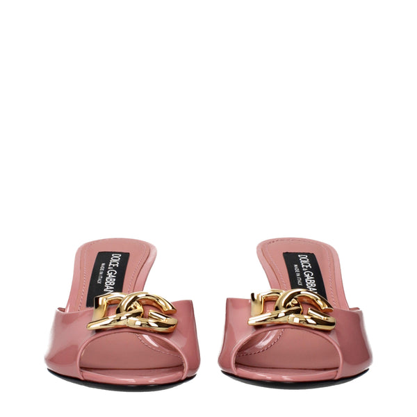 Pinke Leder-Stilettosandalen