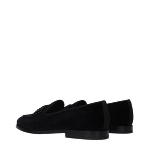 Schwarze Samt-Loafer zum Hineinschlüpfen