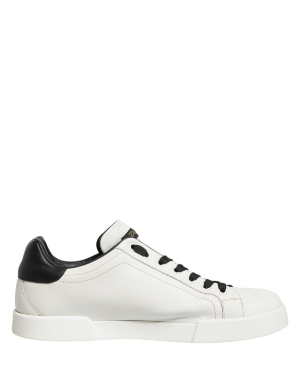 Weiße und Schwarze Sneakers mit Krone für Herren