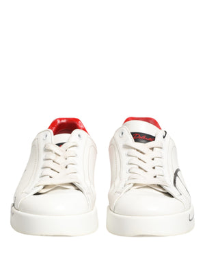 Weiße und rote Portofino Sneakers für Herren