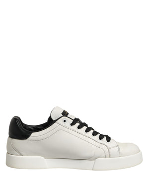 Weiße und Schwarze Sneakers mit Krone für Herren