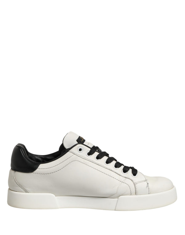 Weiße und Schwarze Sneakers mit Krone für Herren
