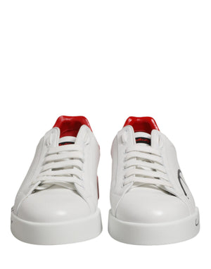 Weiße und rote Portofino Sneakers für Herren