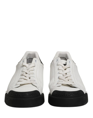 Schwarze und Weiße Leder-Sneakers