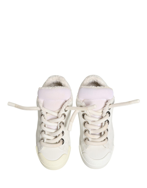 Weiße Leder-Sneakers für Herren