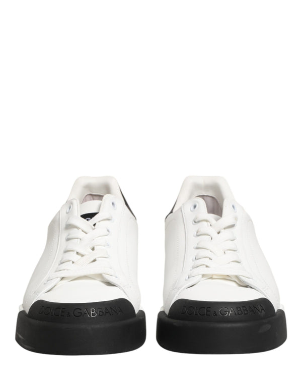 Schwarze und Weiße Leder-Sneakers