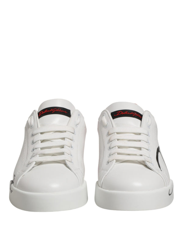 Weiße und rote Portofino Sneakers für Herren