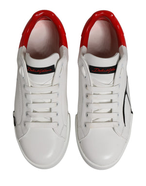 Weiße und rote Portofino Sneakers für Herren