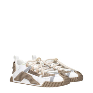 Weiße Stoff-Sneaker